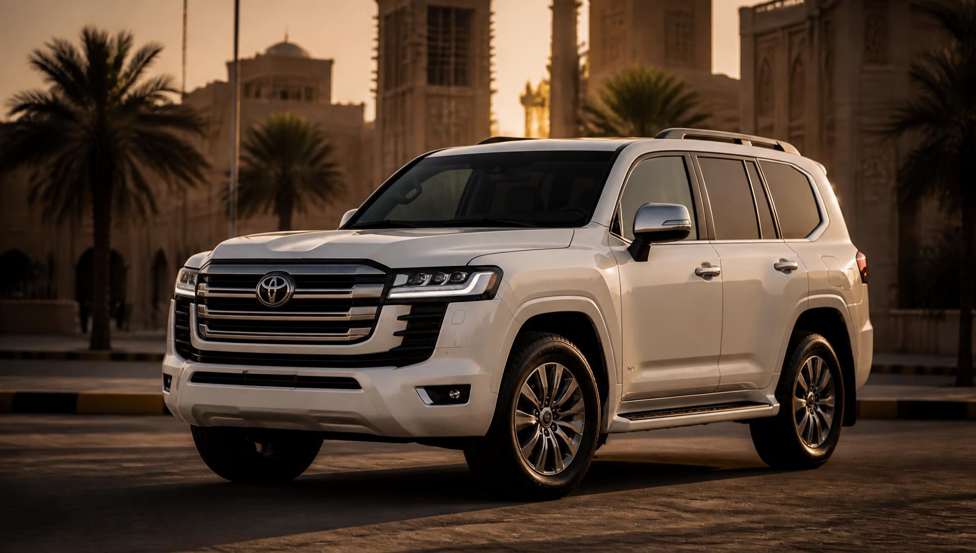 Premium SUV for sale in Baghdad at golden hour
